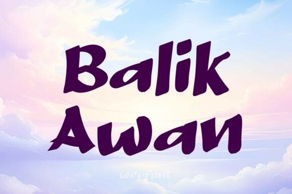 Balik Awan Font for Bold Branding