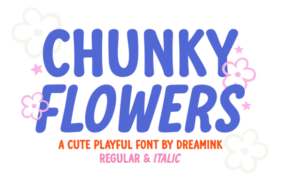 Chunky Flowers Font for Business Branding