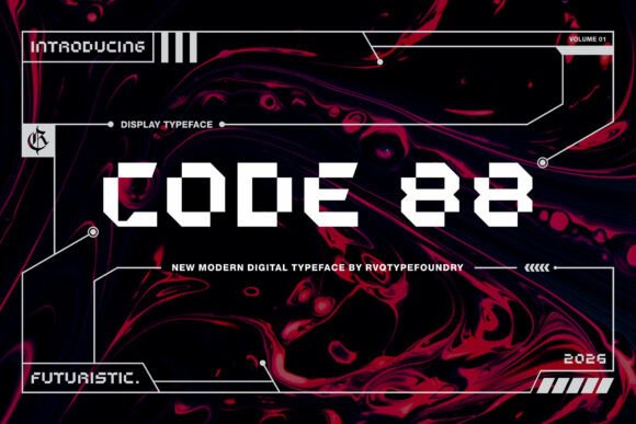 Code 88: A Futuristic Display Font