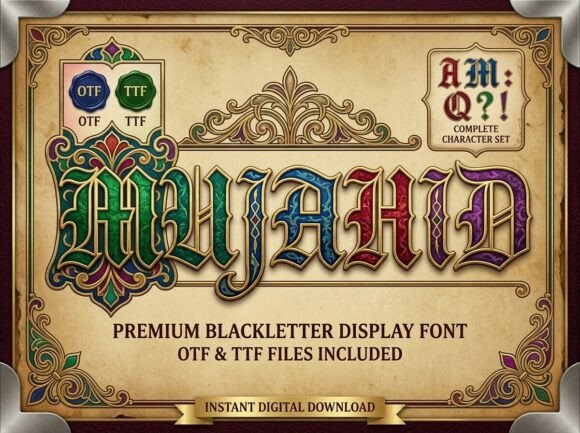 Mujahid Font for Creative Projects